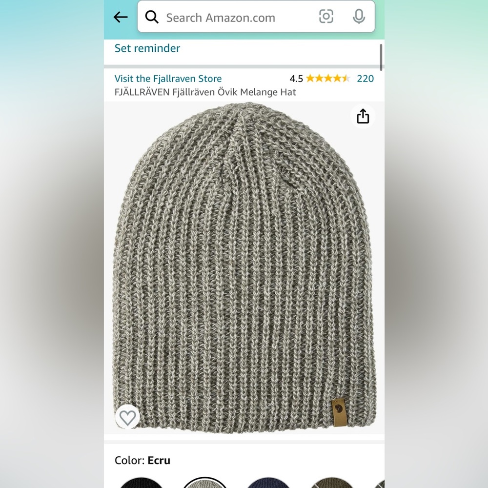 Fjallraven Beanie NWT